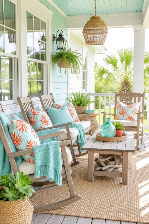 beachy summer porch decor