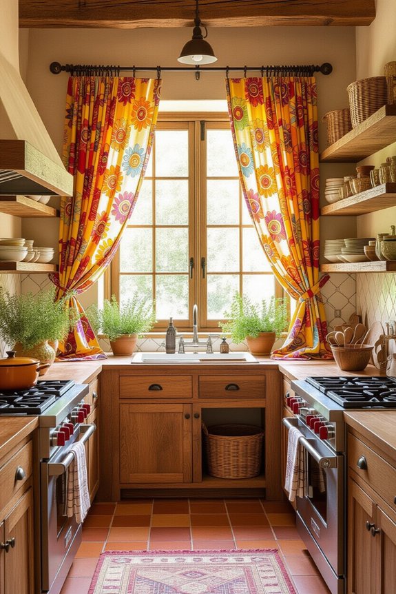 bohemian curtains for kitchens