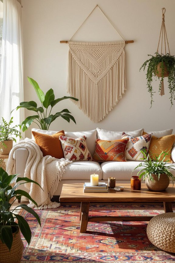 bohemian inspired living room ideas