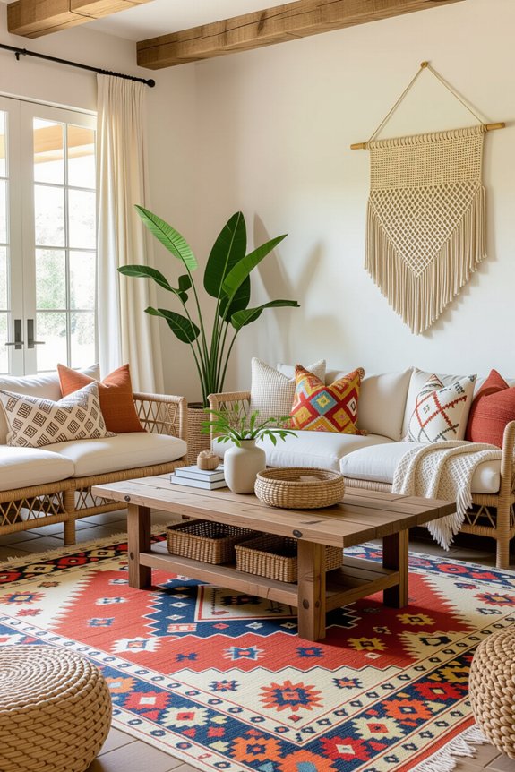 boho statement rug selection