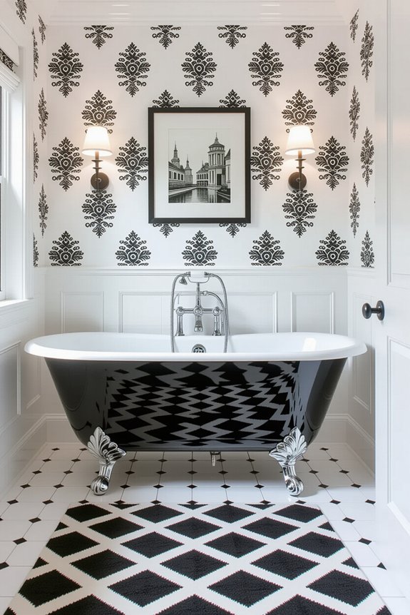 bold black and white accents