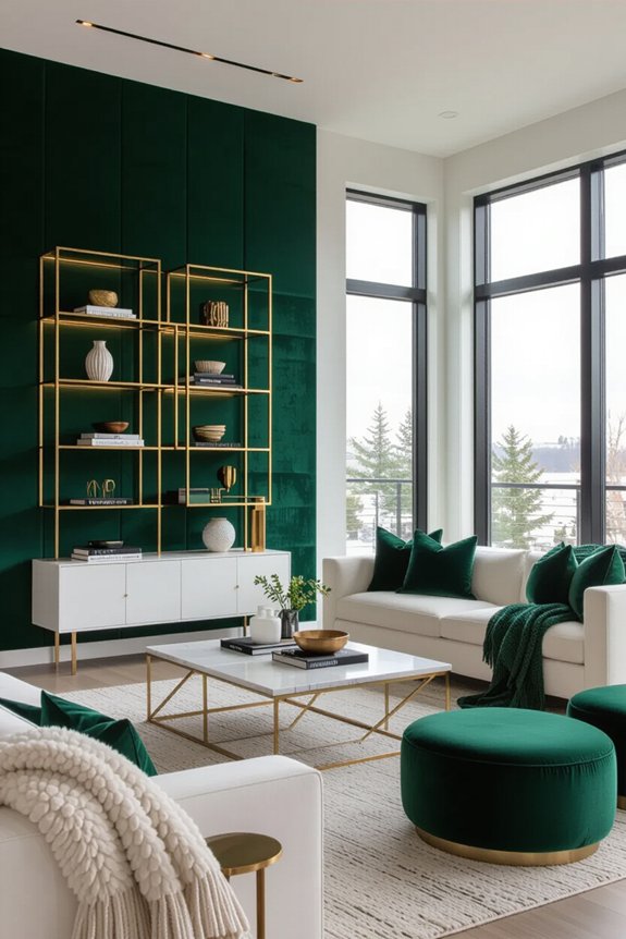 bold living room accents