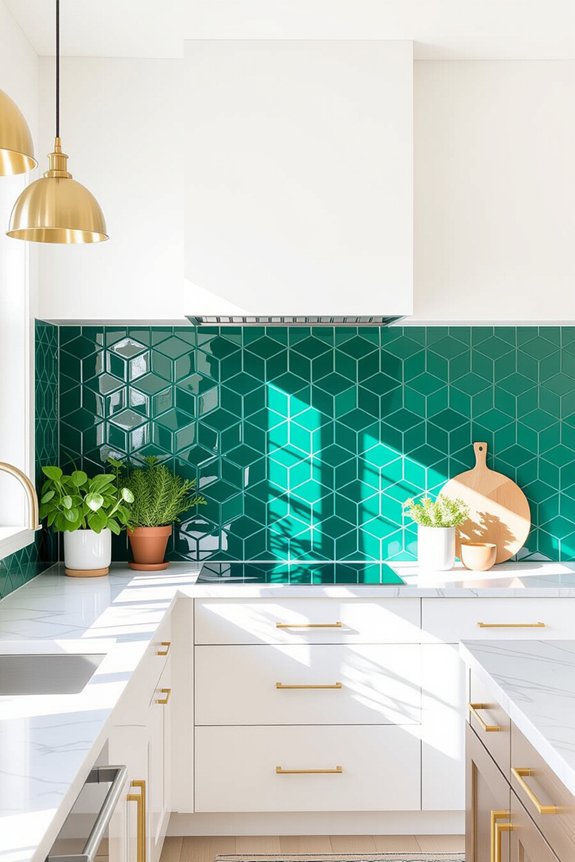 bold vibrant kitchen backsplashes