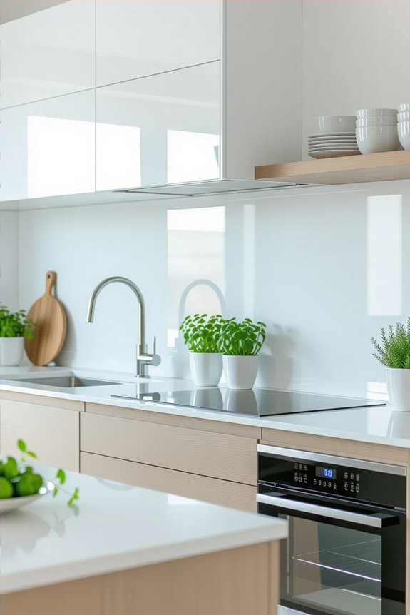 bright stylish glass kitchens