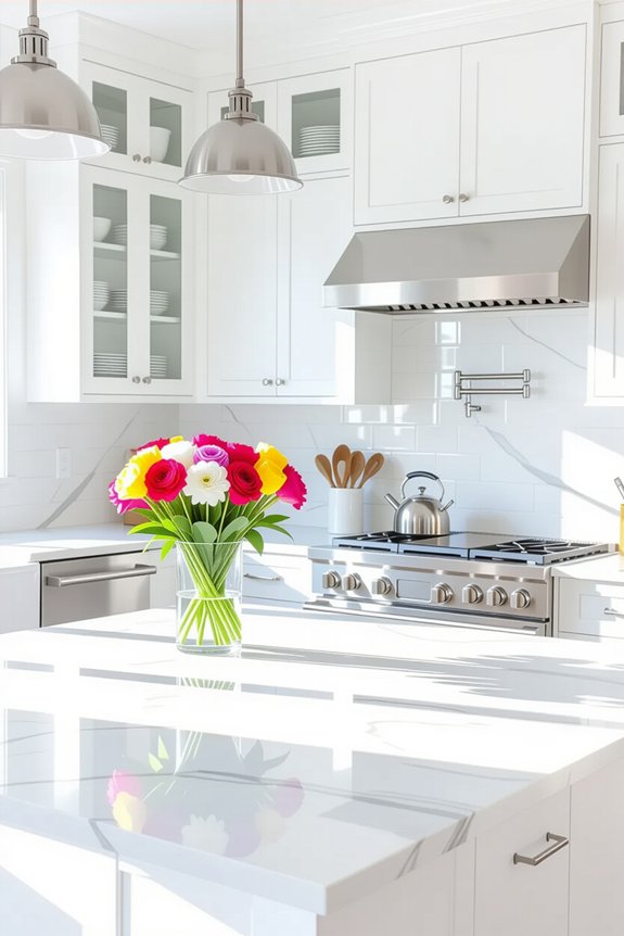 brighten and enlarge kitchen space
