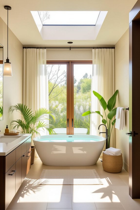 brighten bathroom with windows