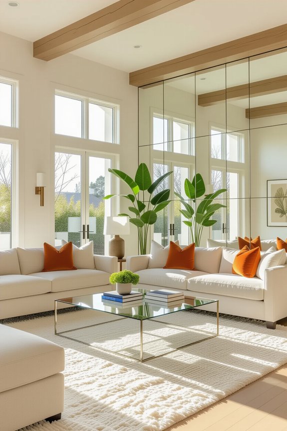 brighten spaces with mirrors