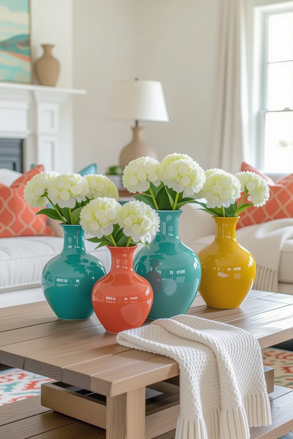 brighten spaces with vases
