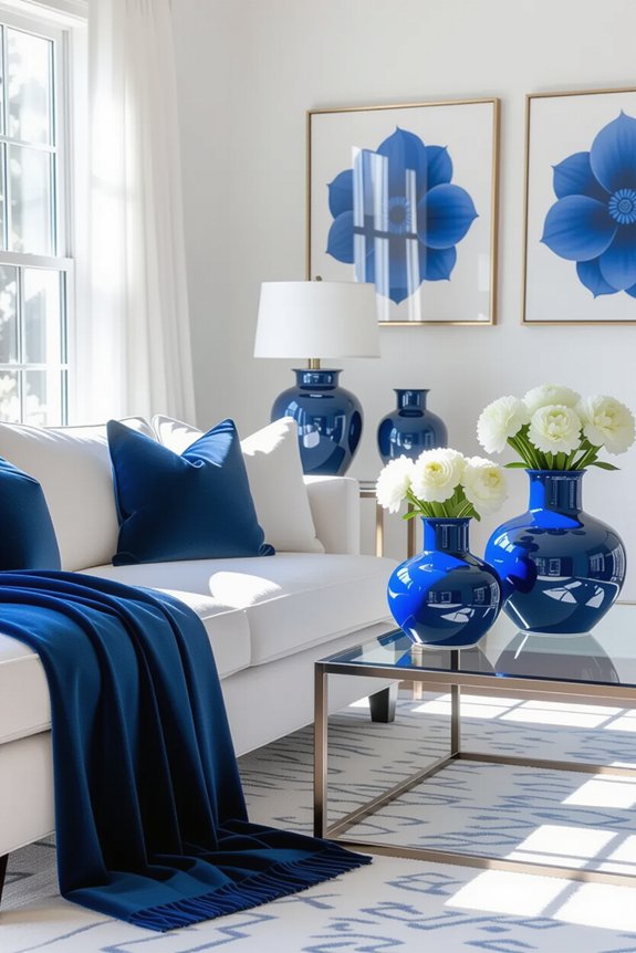 charming blue decor accents