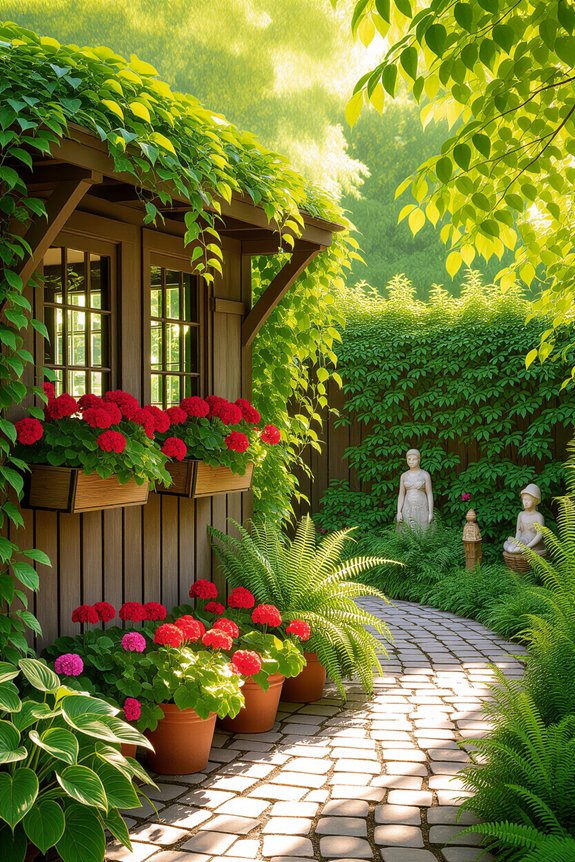 charming decorative garden shed