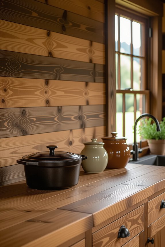 charming rustic wood backsplashes