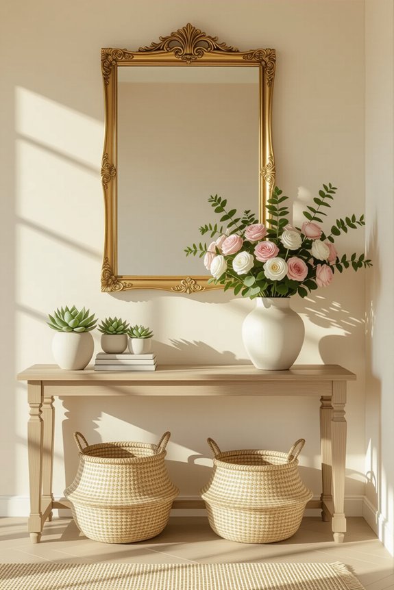 chic mirrors for entryway