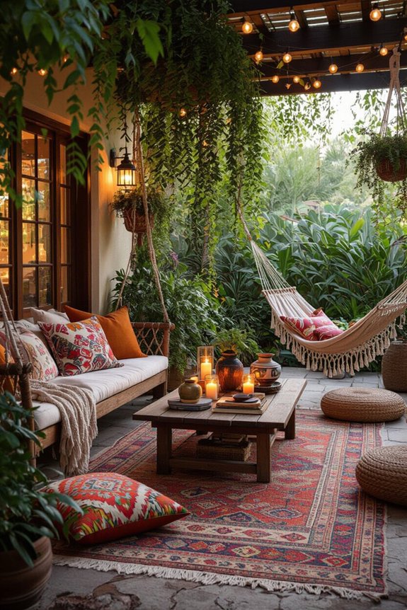 chill bohemian outdoor aesthetics