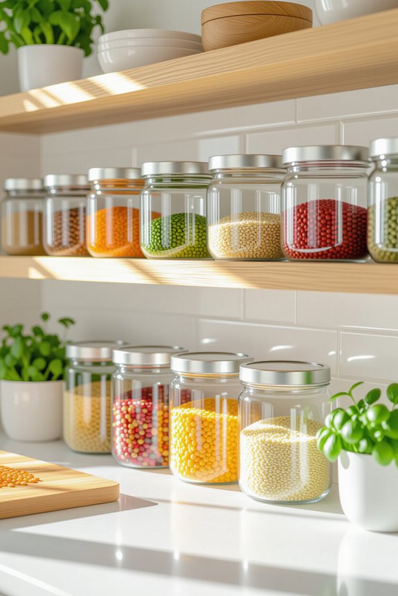 clear containers enhance organization