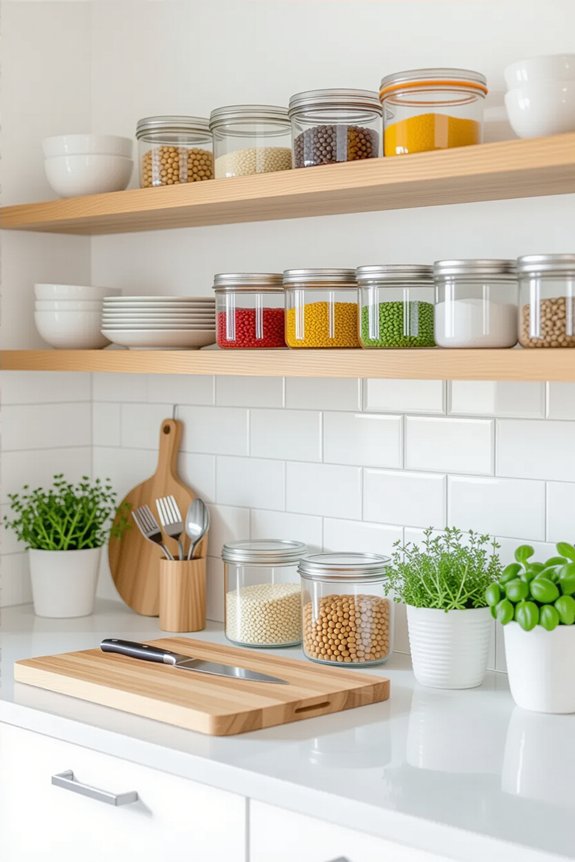 clear containers enhance organization