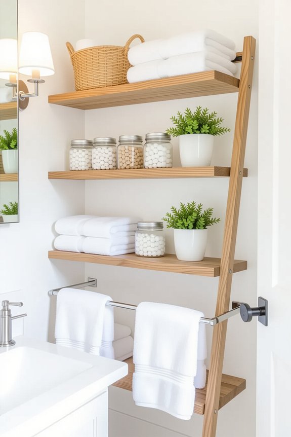 clever shelving for small bathrooms