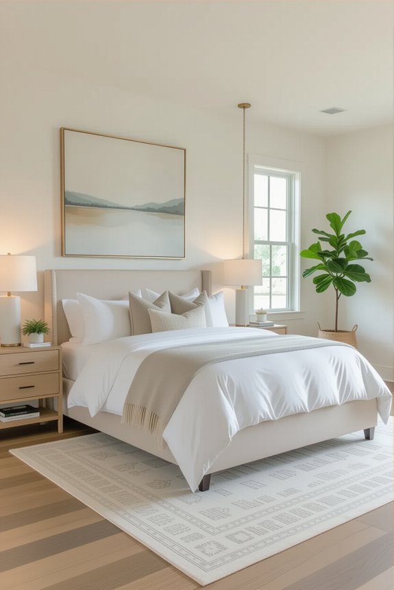 clutter free minimalist bedroom design