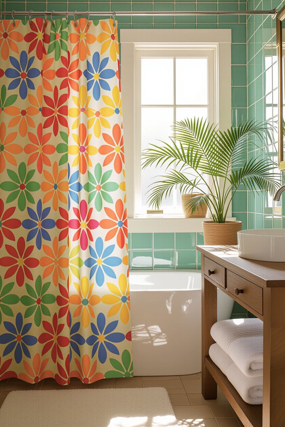 colorful shower curtain ideas