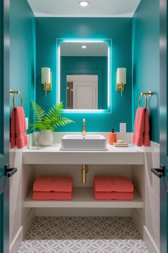 colorful small bathroom transformations