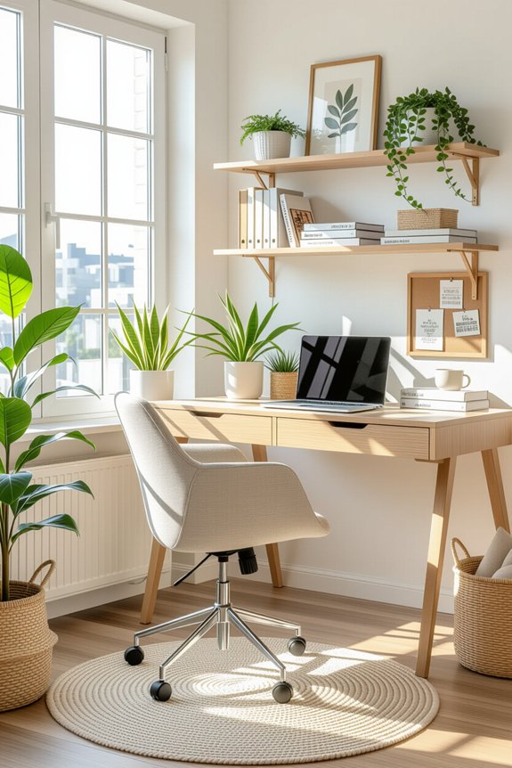comfortable productive compact office