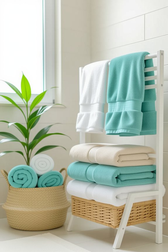 coordinating towels enhance aesthetics