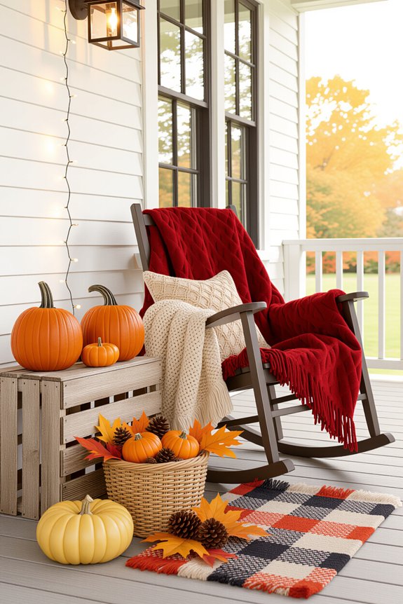 cozy autumn porch decor