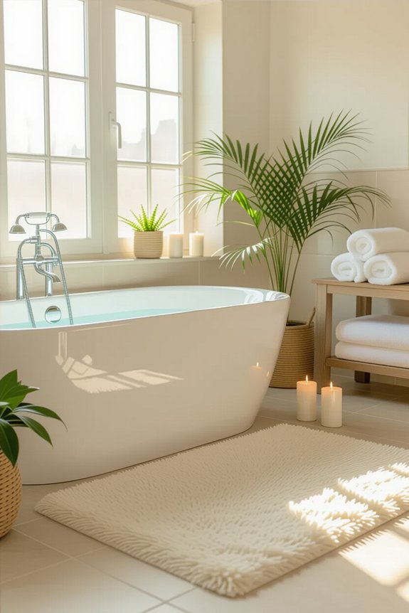cozy bathroom rug selection