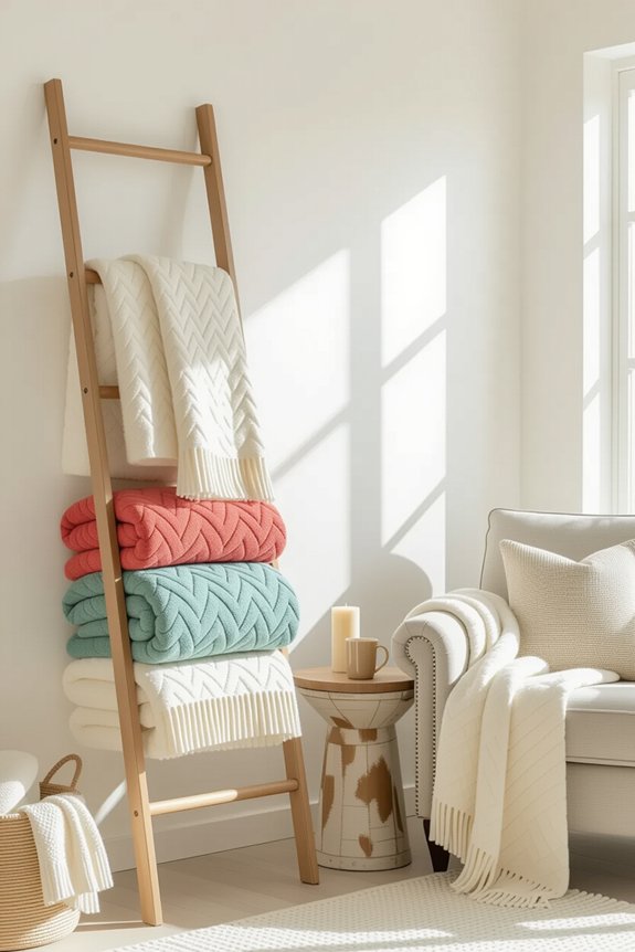 cozy blanket ladder diy