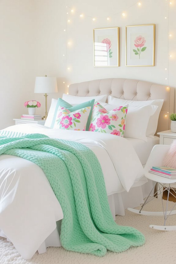 cozy colorful bedroom accessories