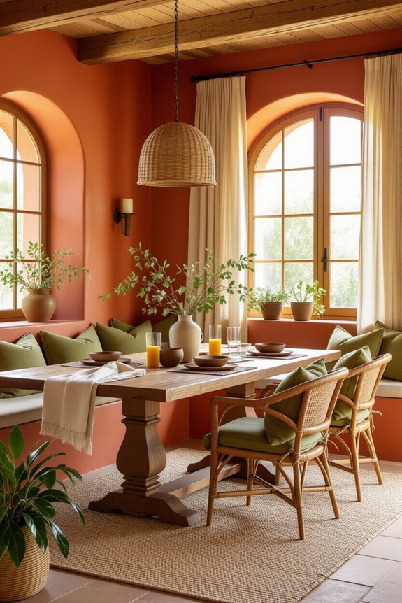 cozy earthy dining atmosphere