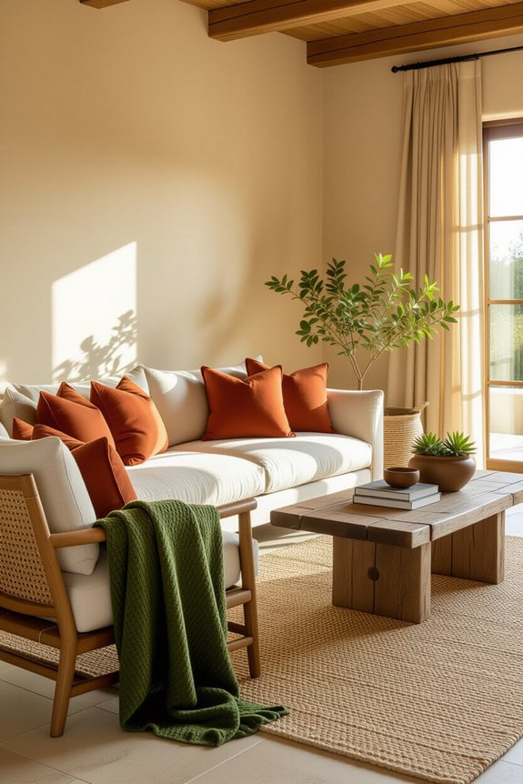cozy earthy living retreat