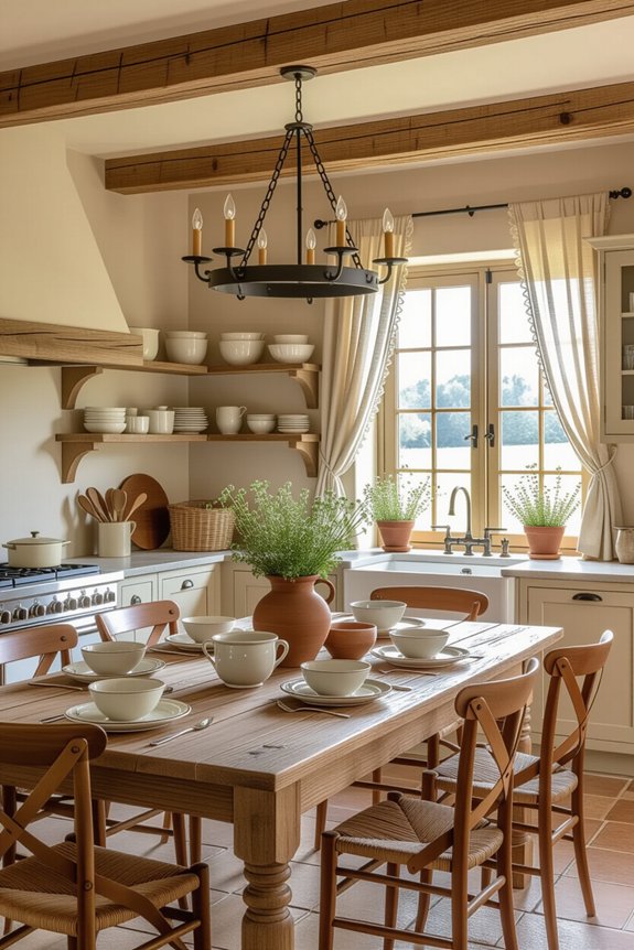 cozy inviting farmhouse kitchen