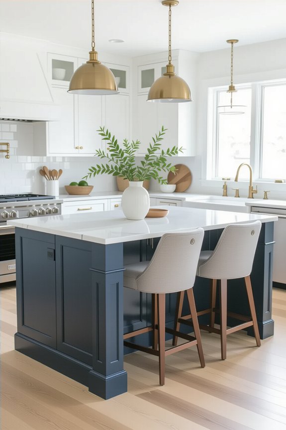 cozy kitchen island colors
