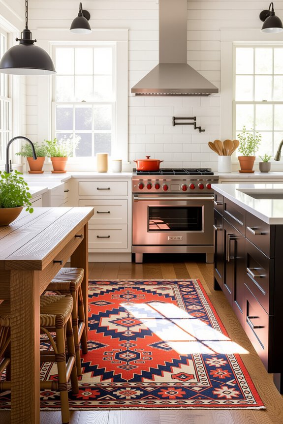 cozy kitchen rug warmth