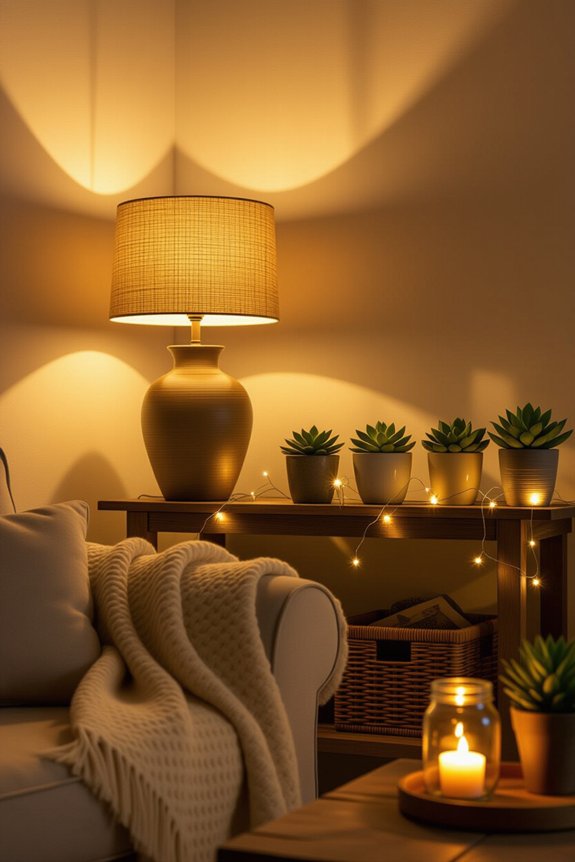 cozy lighting for warmth