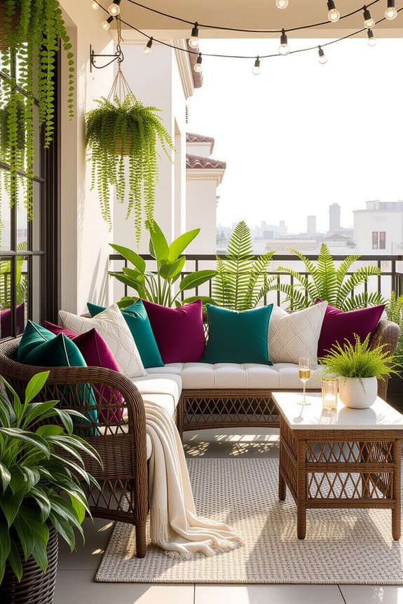 cozy luxury balcony retreat