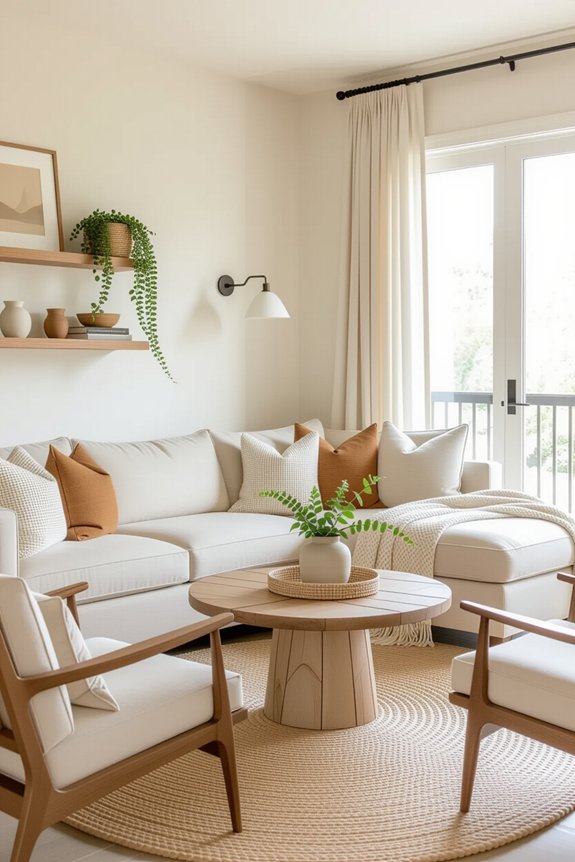 cozy neutral small living room