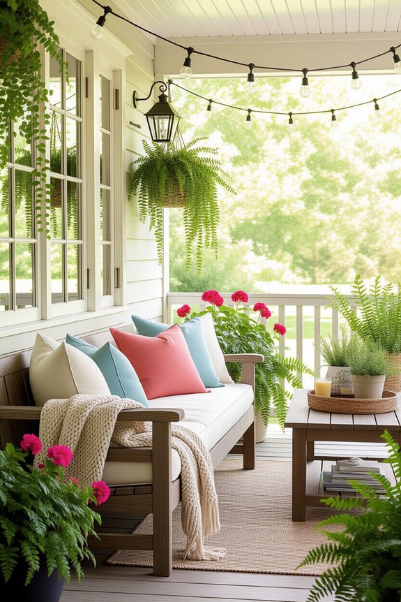 cozy outdoor lounging space