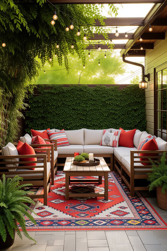 cozy outdoor rug transformation
