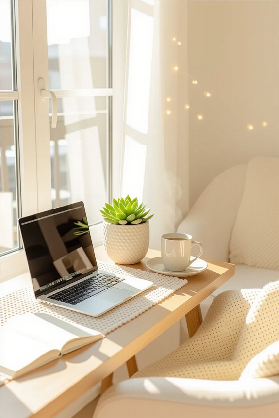 cozy personalized productivity corner