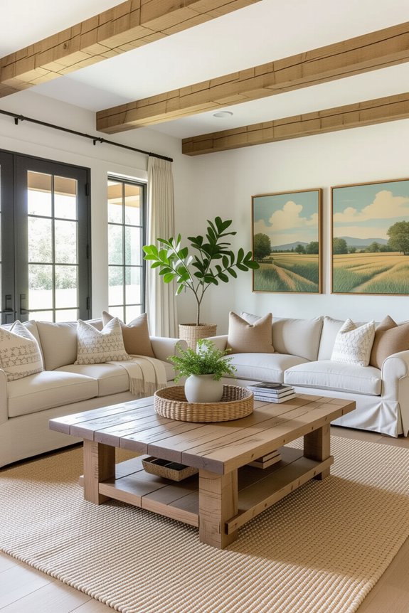 cozy reclaimed wood accents