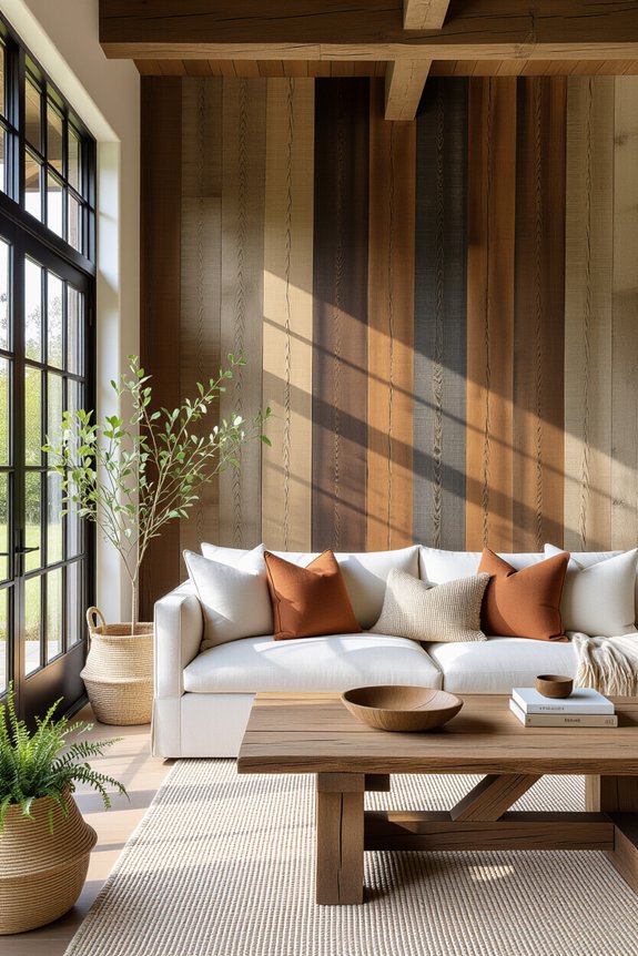 cozy rustic wood accents