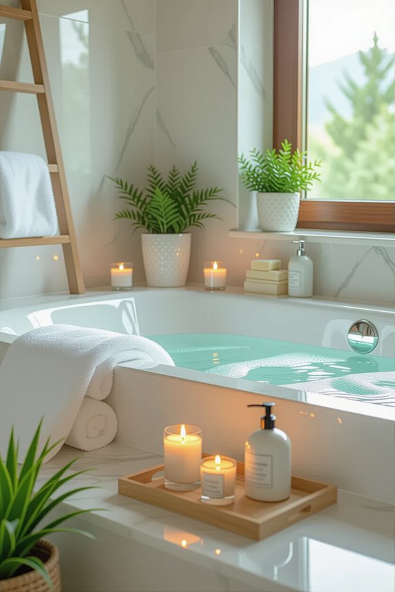 cozy spa bathroom accessories