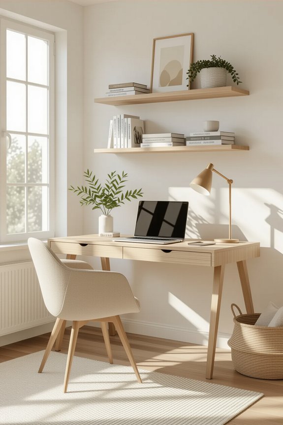 cozy well lit workspace nook