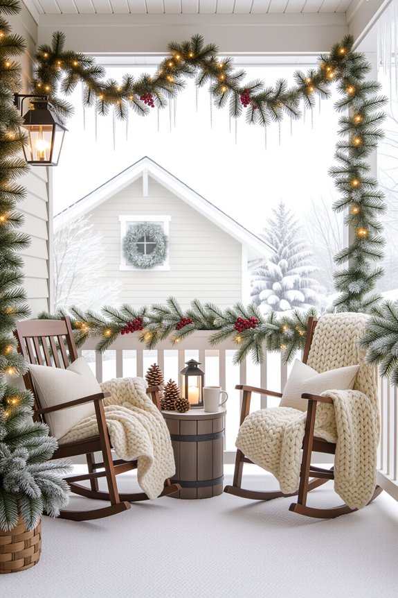 cozy winter porch decorations