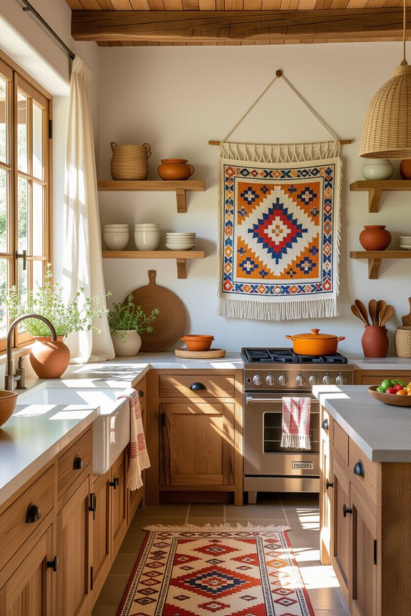 cozy woven textile accents