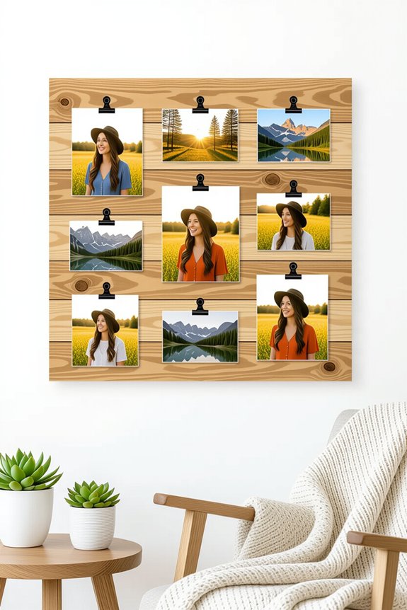 creative magnetic photo display