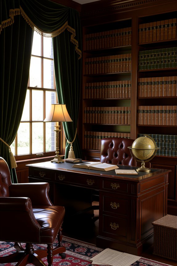 dark academia home office decor
