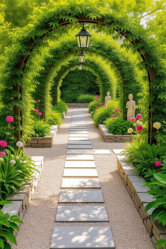 decorative gravel garden pathways
