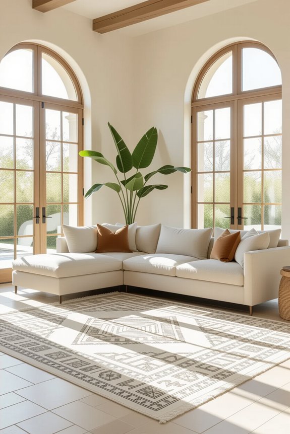 define spaces with rugs